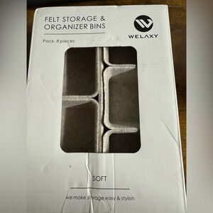 Welaxy office Drawer organizers bins draw organizer Felt‎ storage drawer 5 bins
